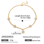 18K Gold Bling Star Chain Statement Necklace