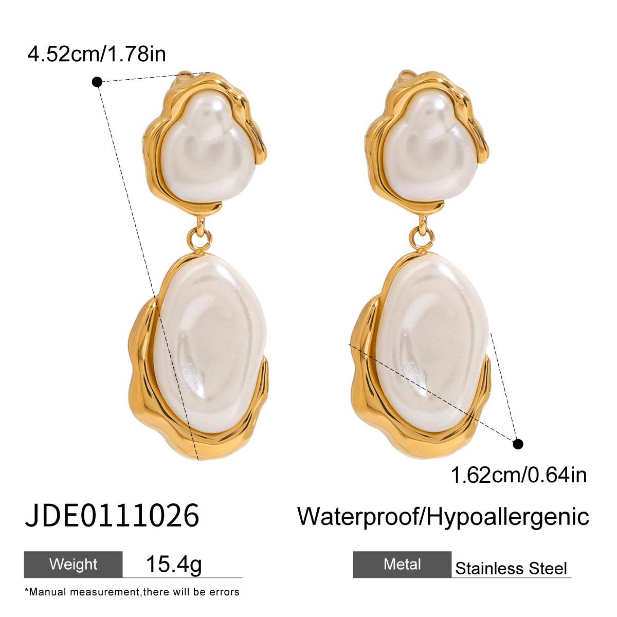 18K Gold Eternal Grace Baroque Pearl Dangle Earrings