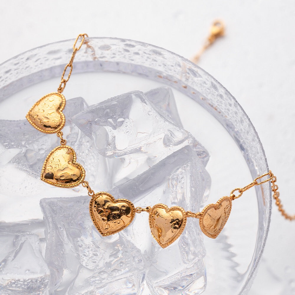 18K Gold Heart Full of Love Pendant Necklace