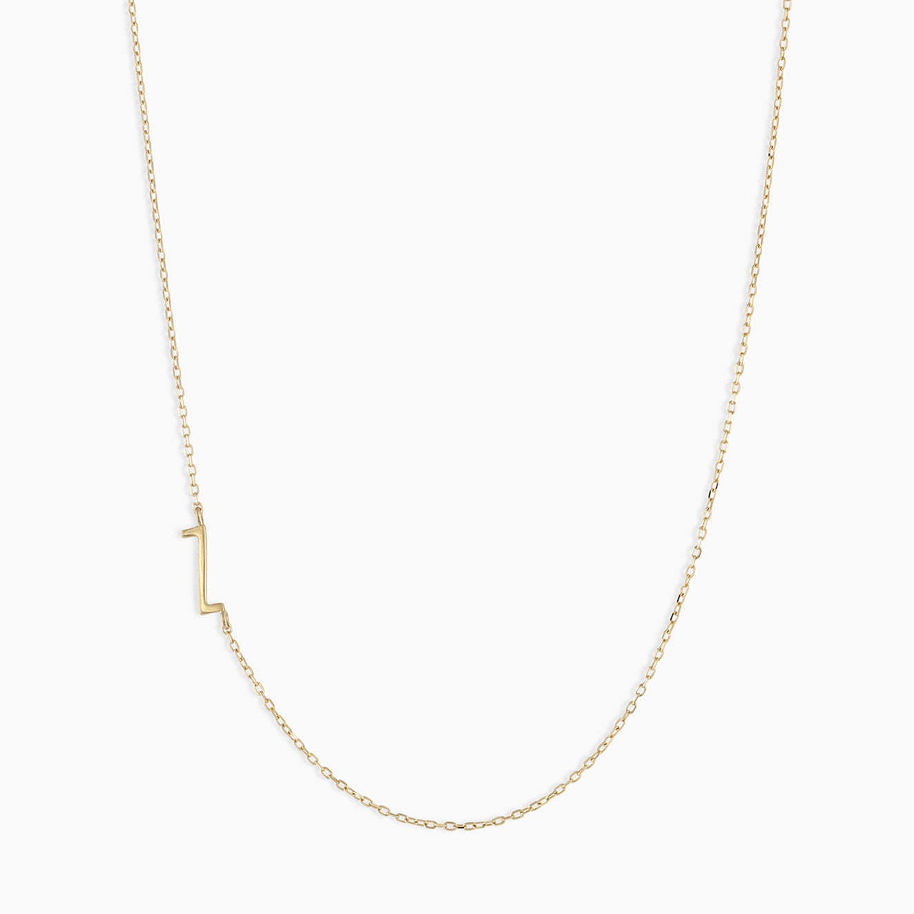 18K Gold Minimalist Initial Choker Necklace