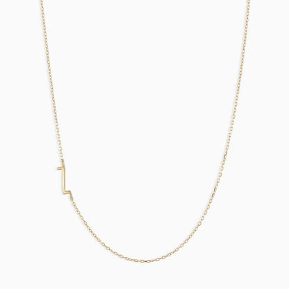 18K Gold Minimalist Initial Choker Necklace