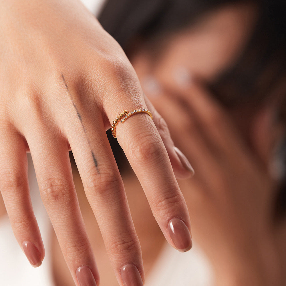 18K Gold Minimalist Stacking Ring