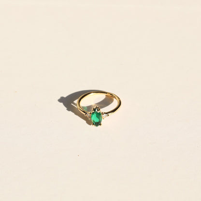 18K Gold Minimalist Birthstone Ring