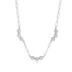 18K Gold Pearl Talk Simple Paper Clip Chain Necklace