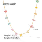 18K Gold Gemstone Crystal Bracelet