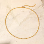 18K Gold Chic Beaded Chain Necklace