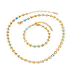 18K Gold Flower Blossom Chain Bracelet
