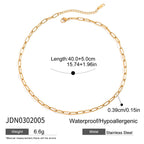 18K Gold Cascading Sun Pedant Paperclip Chain Layered Necklace Set