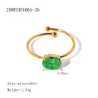 18K Gold Classic Gemstone Stacking Ring