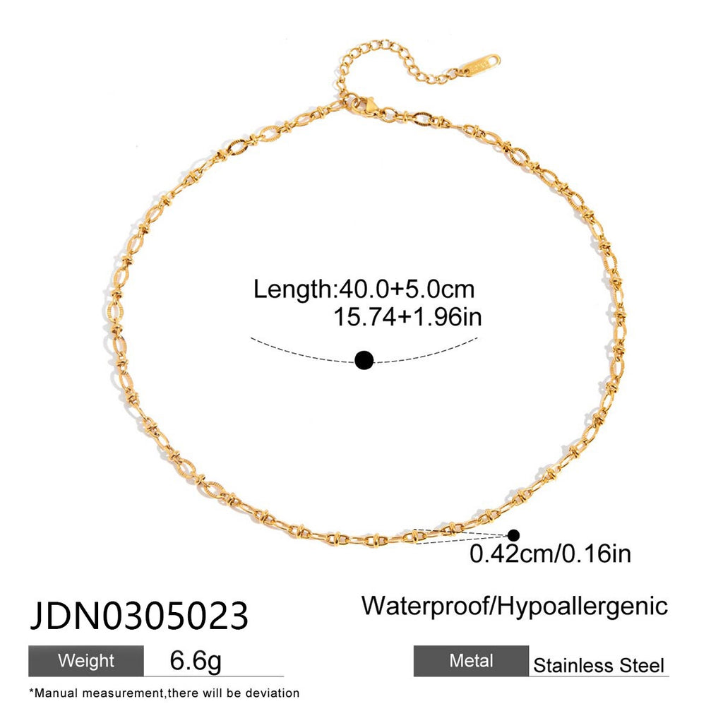 18K Gold Heart Keeper Pendant Paperclip Herringbone Snake Chain Layered Necklace Set