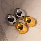 18K Gold Glamour Chunky Statement Stud Earrings