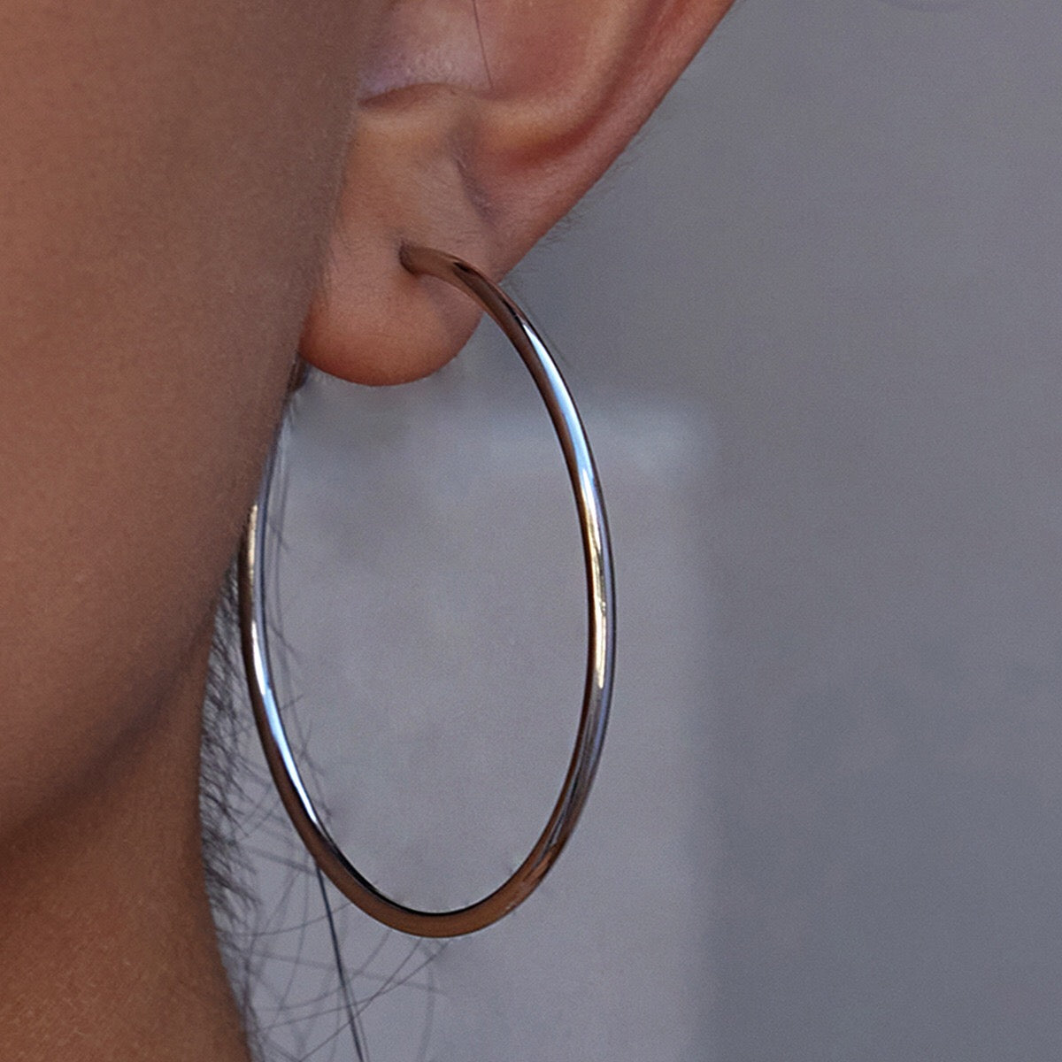 18K Gold and Silver Minimalist Essential Hoop Huggie Earrings