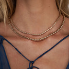 18K Gold Snake Chain Rope Choker Necklace
