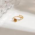 18K Gold Dainty Rose Ring