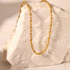 18K Gold Chic Beaded Chain Necklace