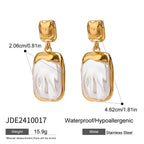 18K Gold Baroque Pearl Dangle Earrings