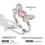18K Gold Pink Princess Statement Stacking Rings