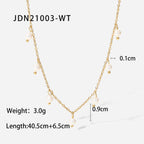 18K Gold Dainty Floating Pearl Chain Necklace