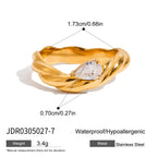 18K Gold Ravish Wavy Form Stacking Rings