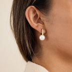 18K Gold Soft Brilliance Pearl Stud Earrings
