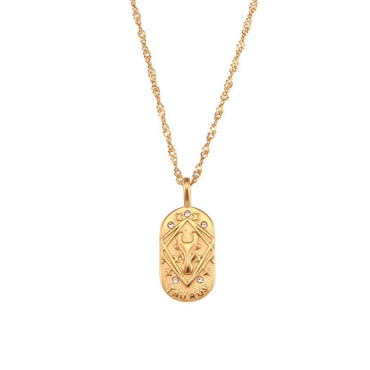 18K Gold Starry Zodiac Pendant Necklace