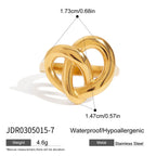 18K Gold Pretzel Statement Ring