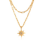 18K Gold Solar CZ Ring