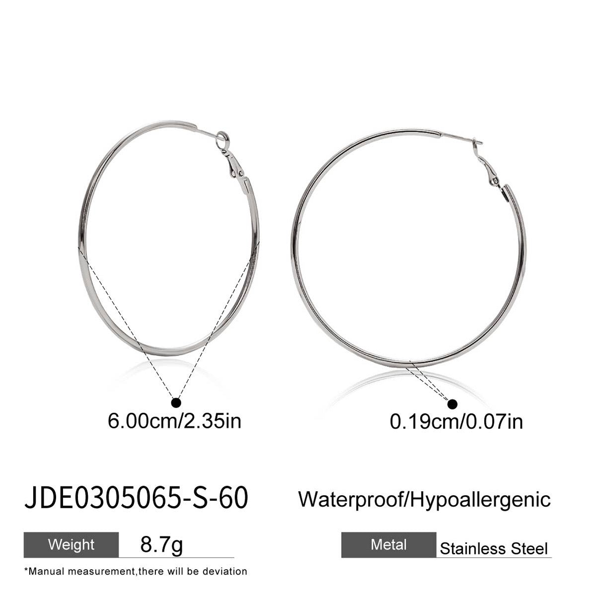 18K Gold and Silver Minimalist Essential Hoop Huggie Earrings