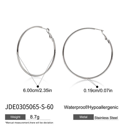 18K Gold and Silver Minimalist Essential Hoop Huggie Earrings