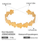 18K Gold Waterproof Pastel Gemstone Delicate Wavy Hand Chain Bracelet