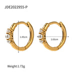 18K Gold Pearl Small Hoop Huggie Earrings