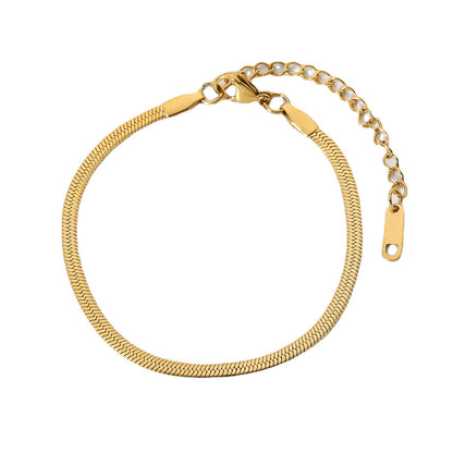 18K Gold Classic Herringbone Bracelet