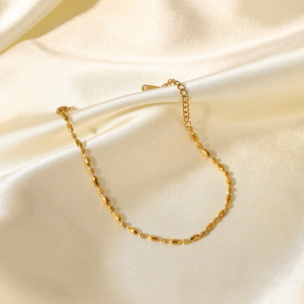 18K Gold Minimalist Beaded Bracelet
