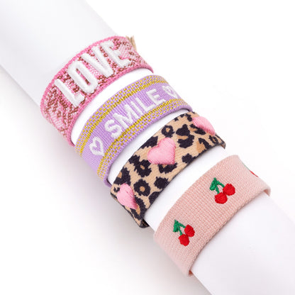 Clean Girl Pink Wristband Friendship Bracelet