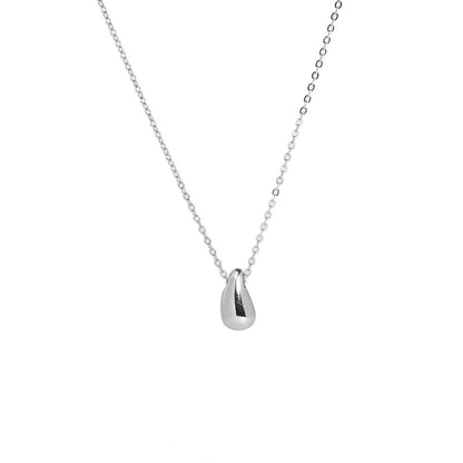 18K Gold Minimalist Teardrop Pendant Dainty Necklace