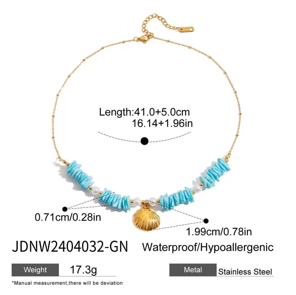 18K Gold Starfish Puka Shell Necklace
