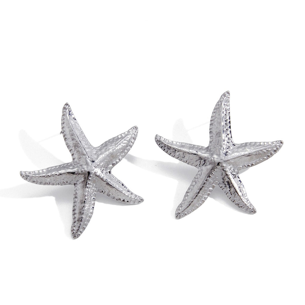 Silver Siren Starfish Statement Stud Earrings