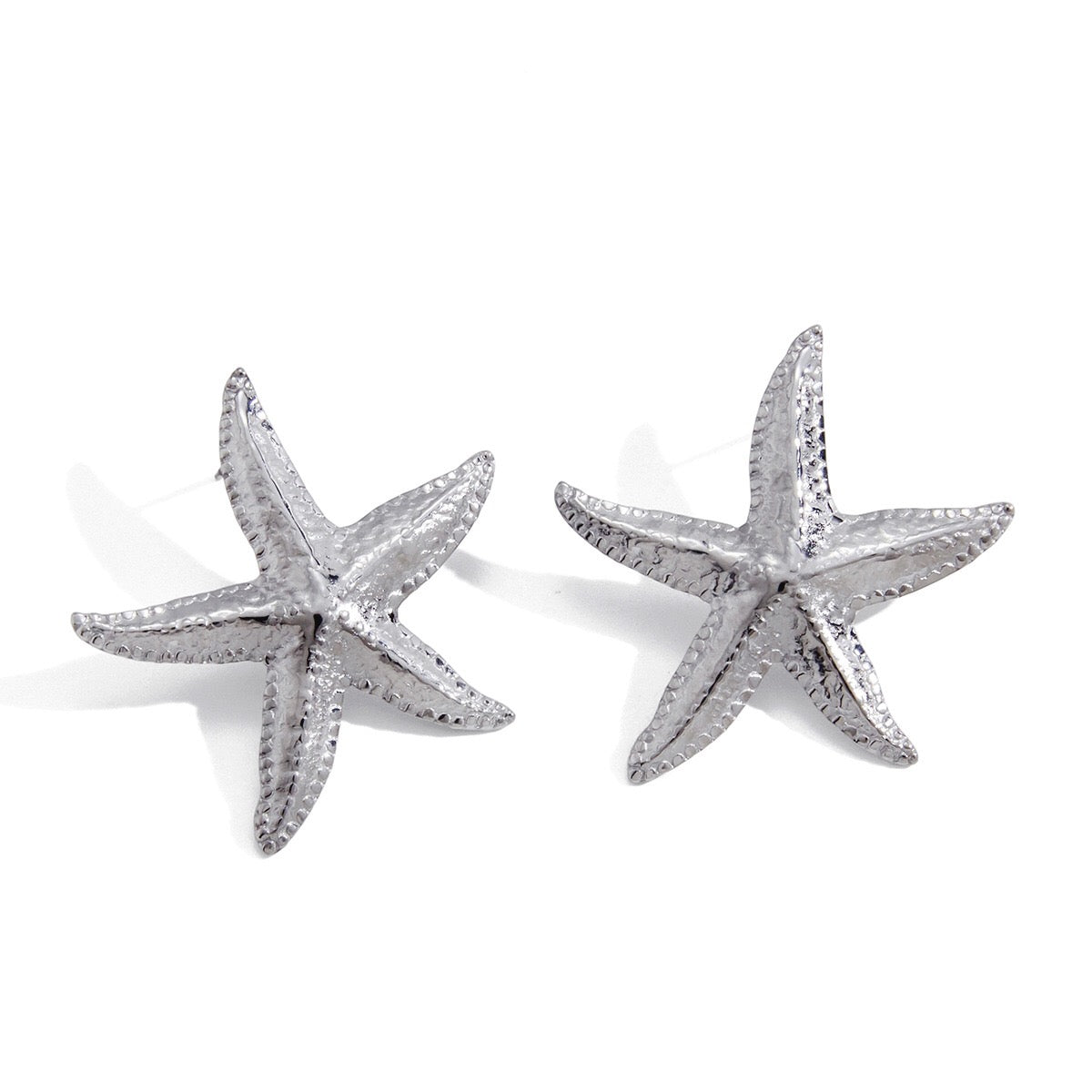 Silver Siren Starfish Statement Stud Earrings