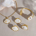 18K Gold Salt Air Seashell Bangle Bracelet