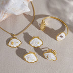 18K Gold Salt Air Seashell Pendant Necklace