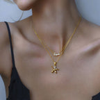 18K Gold Love Letter Necklace