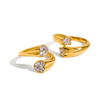 18K Gold Shooting Star Bejeweled Statement Ring