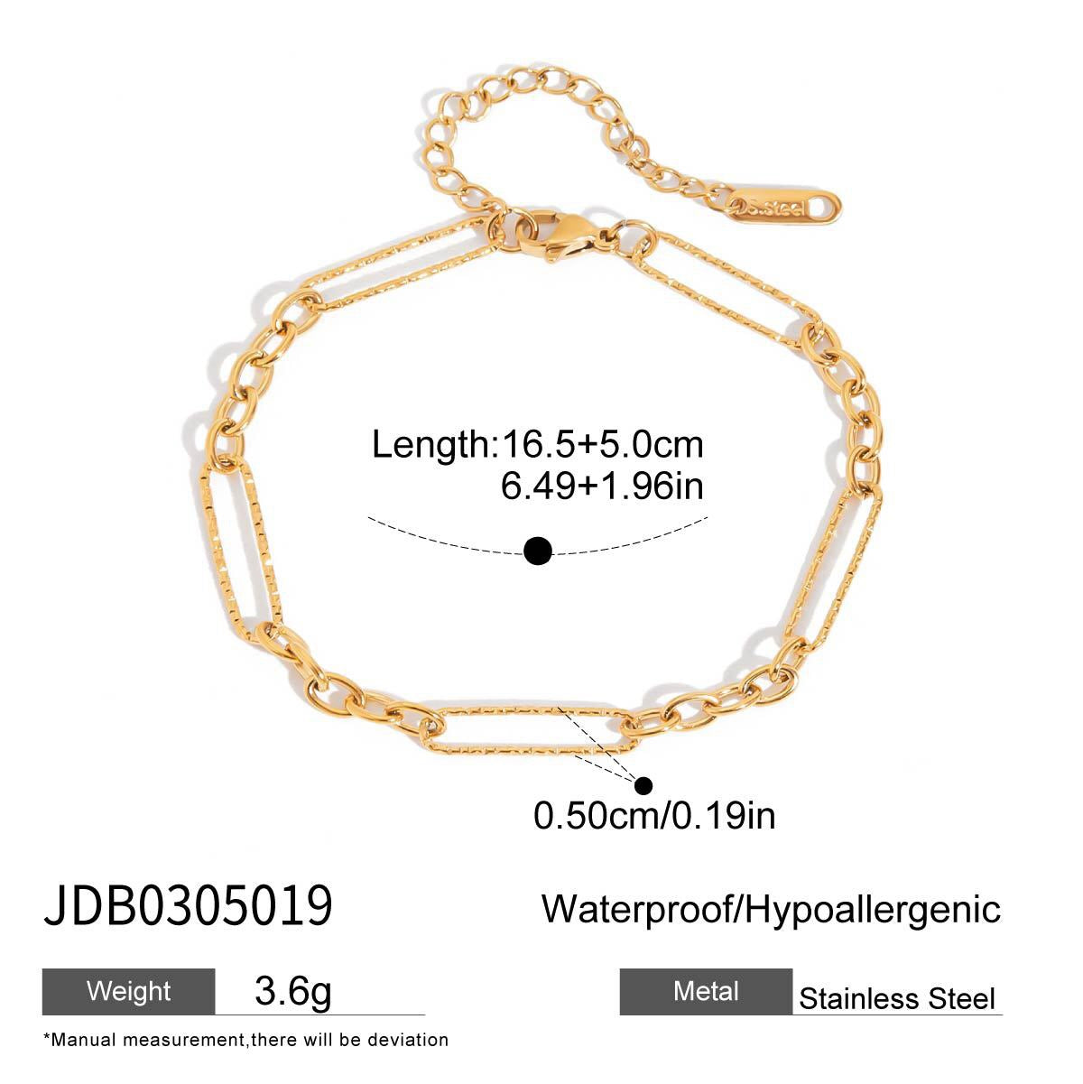 18K Gold Floating Pearls Chain Bracelet Stack