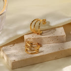 18K Gold Delicate Chic Huggie Earrings