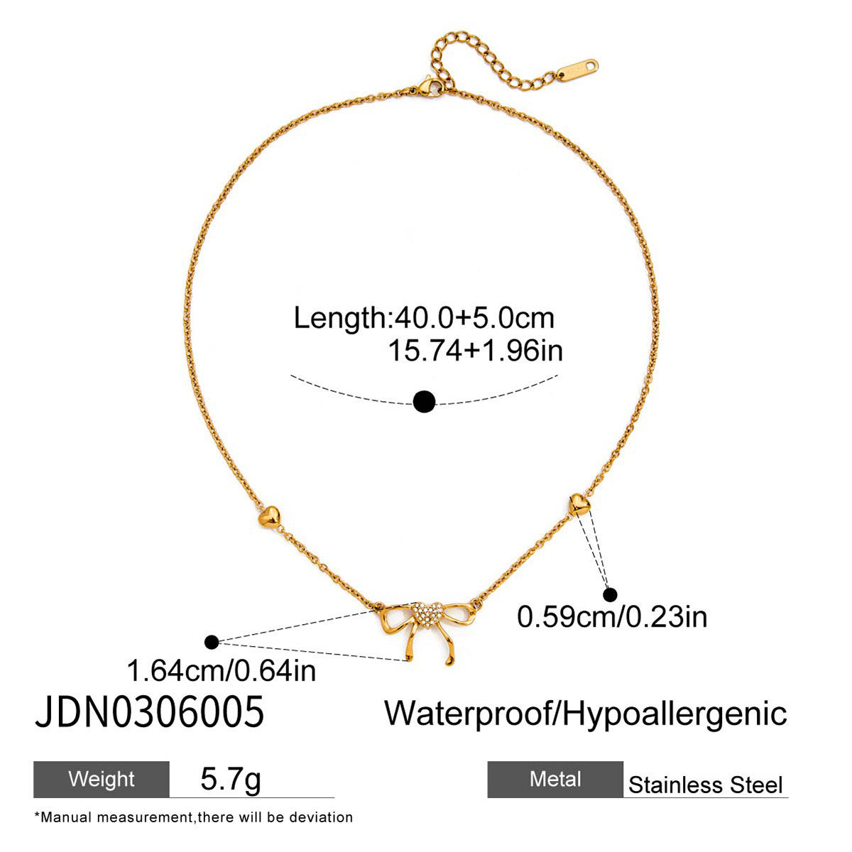 18K Gold Angelic Butterfly Wing Bling Bow Pendant Necklace