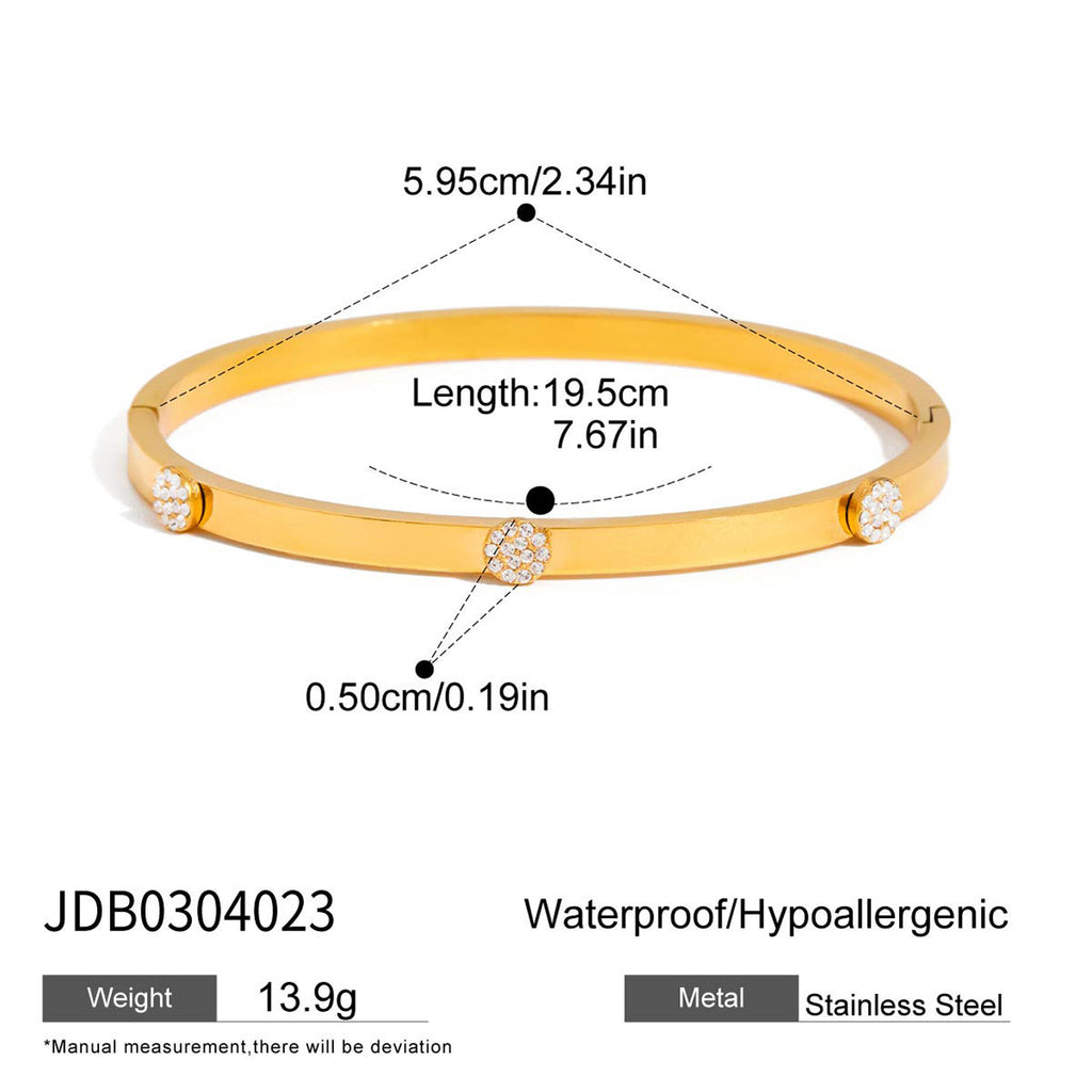 18K Gold Waterproof Simple Elegant Hand Chain Bracelet