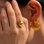 18K Gold Conch Ring