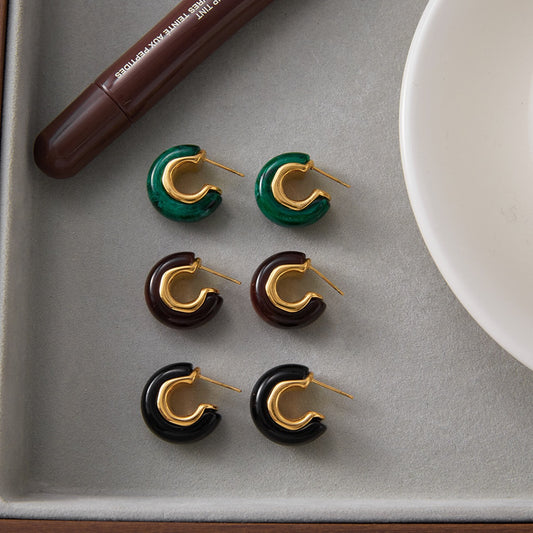 18K Gold Cozy Season Small Hoop Huggie Earrings