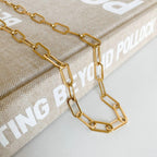 18K Gold Classic Paperclip Chain Necklace