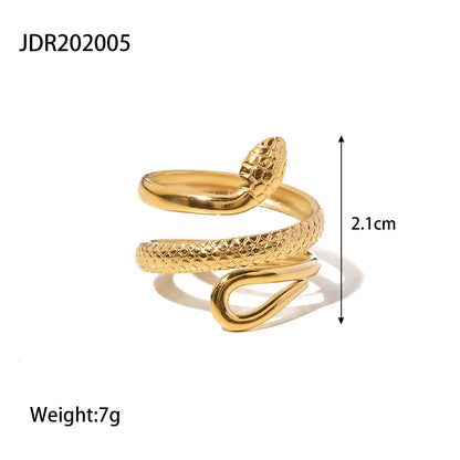 18K Gold Royal Snake Statement Ring